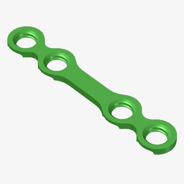 LCP Mandible Mini Tension Band Plate, Narrow Centre, 2+2 Holes, Malleable